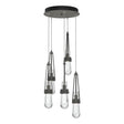 Hubbardton Forge 2023 Natural Iron Clear Glass (ZM) Standard Link 5-Light Clear Glass Pendant