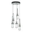 Hubbardton Forge 2023 Vintage Platinum Clear Glass (ZM) Standard Link 5-Light Clear Glass Pendant