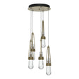 Hubbardton Forge 2023 Soft Gold Clear Glass (ZM) Standard Link 5-Light Clear Glass Pendant