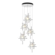 Hubbardton Forge 2023 White Cast Glass (YC) Standard Tura 5-Light Frosted Glass Pendant