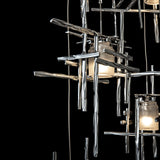 Hubbardton Forge 2023 Sterling Cast Glass (YC) Standard Tura 5-Light Frosted Glass Pendant