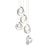 Hubbardton Forge 2023 White Opal Glass (GG) Long Riza 5-Light Pendant