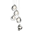 Hubbardton Forge 2023 Sterling Opal Glass (GG) Long Riza 5-Light Pendant