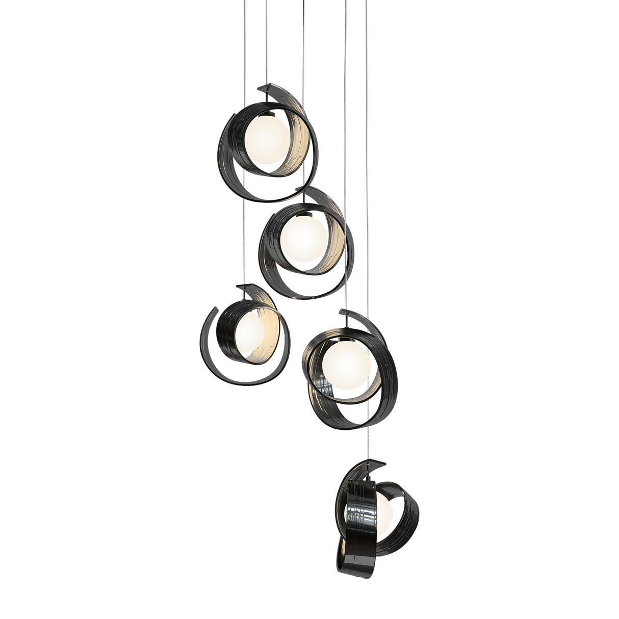 Hubbardton Forge 2023 Ink Opal Glass (GG) Long Riza 5-Light Pendant