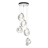 Hubbardton Forge 2023 White Opal Glass (GG) Standard Riza 5-Light Pendant