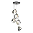 Hubbardton Forge 2023 Natural Iron Opal Glass (GG) Standard Riza 5-Light Pendant