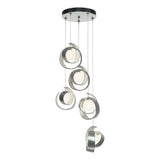 Hubbardton Forge 2023 Vintage Platinum Opal Glass (GG) Standard Riza 5-Light Pendant