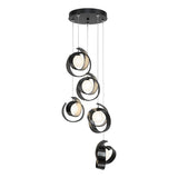 Hubbardton Forge 2023 Ink Opal Glass (GG) Standard Riza 5-Light Pendant