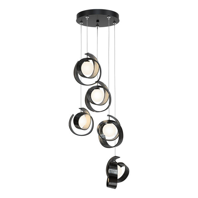 Hubbardton Forge 2023 Ink Opal Glass (GG) Standard Riza 5-Light Pendant