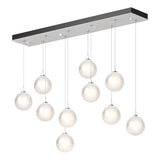 Hubbardton Forge 2023 White Frosted Glass (FD) Standard Fritz Globe 10-Light Pendant