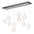 Hubbardton Forge 2023 Sterling Frosted Glass (FD) Standard Fritz Globe 10-Light Pendant