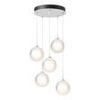 Hubbardton Forge 2023 White Frosted Glass (FD) Standard Fritz Globe 5-Light Pendant