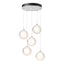 Hubbardton Forge 2023 White Frosted Glass (FD) Standard Fritz Globe 5-Light Pendant