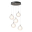 Hubbardton Forge 2023 Bronze Frosted Glass (FD) Standard Fritz Globe 5-Light Pendant