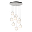 Hubbardton Forge 2023 White Frosted Glass (FD) Long Fritz Globe 9-Light Pendant