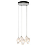 Hubbardton Forge 2023 White White Crystal (WP) Long Chrysalis 5-Light Small Crystal Pendant