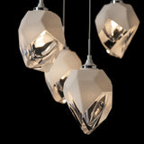 Hubbardton Forge 2023 White White Crystal (WP) Long Chrysalis 5-Light Small Crystal Pendant