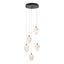 Hubbardton Forge 2023 Black White Crystal (WP) Long Chrysalis 5-Light Small Crystal Pendant