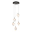 Hubbardton Forge 2023 Oil Rubbed Bronze White Crystal (WP) Long Chrysalis 5-Light Small Crystal Pendant