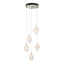Hubbardton Forge 2023 Sterling White Crystal (WP) Long Chrysalis 5-Light Small Crystal Pendant