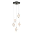 Hubbardton Forge 2023 Dark Smoke White Crystal (WP) Standard Chrysalis 5-Light Small Crystal Pendant
