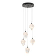Hubbardton Forge 2023 Oil Rubbed Bronze White Crystal (WP) Standard Chrysalis 5-Light Small Crystal Pendant