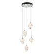 Hubbardton Forge 2023 Vintage Platinum White Crystal (WP) Standard Chrysalis 5-Light Small Crystal Pendant