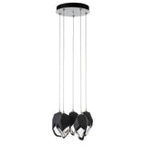 Hubbardton Forge 2023 White Black Crystal (BP) Long Chrysalis 5-Light Large Crystal Pendant
