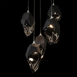 Hubbardton Forge 2023 White Black Crystal (BP) Long Chrysalis 5-Light Large Crystal Pendant