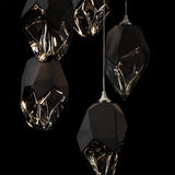 Hubbardton Forge 2023 White Black Crystal (BP) Long Chrysalis 5-Light Large Crystal Pendant