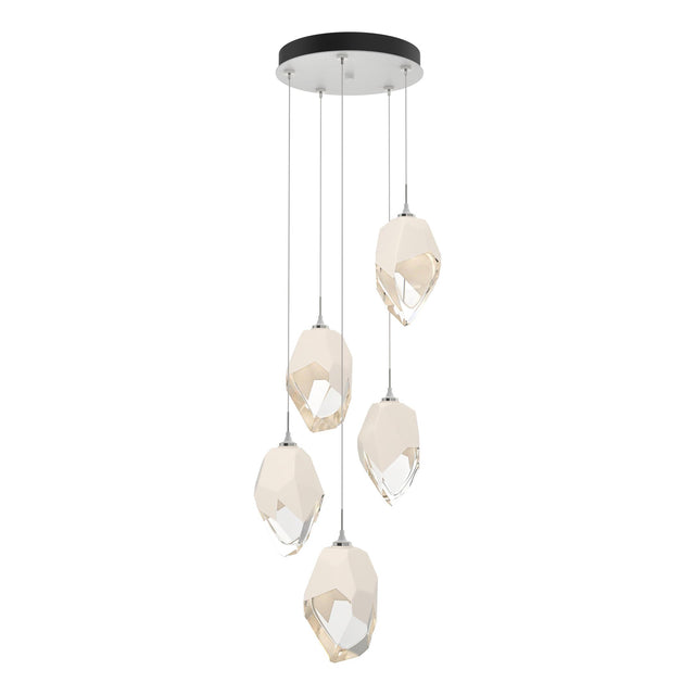 Hubbardton Forge 2023 White White Crystal (WP) Standard Chrysalis 5-Light Large Crystal Pendant
