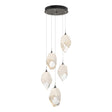 Hubbardton Forge 2023 Natural Iron White Crystal (WP) Standard Chrysalis 5-Light Large Crystal Pendant