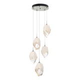 Hubbardton Forge 2023 Sterling White Crystal (WP) Standard Chrysalis 5-Light Large Crystal Pendant
