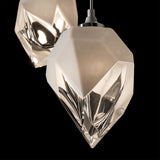 Hubbardton Forge 2023 White White Crystal (WP) Long Chrysalis 5-Light Mixed Crystal Pendant