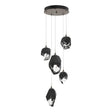 Hubbardton Forge 2023 Bronze Black Crystal (BP) Long Chrysalis 5-Light Mixed Crystal Pendant