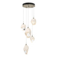 Hubbardton Forge 2023 Soft Gold White Crystal (WP) Standard Chrysalis 5-Light Mixed Crystal Pendant