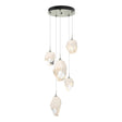 Hubbardton Forge 2023 Sterling White Crystal (WP) Standard Chrysalis 5-Light Mixed Crystal Pendant