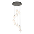 Hubbardton Forge 2023 Natural Iron White Crystal (WP) Long Chrysalis 9-Light Small Crystal Pendant