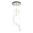 Hubbardton Forge 2023 Sterling White Crystal (WP) Long Chrysalis 9-Light Small Crystal Pendant