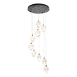 Hubbardton Forge 2023 Ink White Crystal (WP) Long Chrysalis 9-Light Small Crystal Pendant