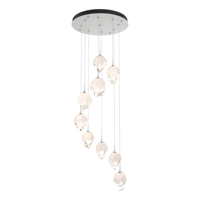 Hubbardton Forge 2023 White White Crystal (WP) Standard Chrysalis 9-Light Small Crystal Pendant