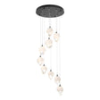 Hubbardton Forge 2023 Black White Crystal (WP) Standard Chrysalis 9-Light Small Crystal Pendant
