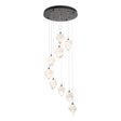 Hubbardton Forge 2023 Oil Rubbed Bronze White Crystal (WP) Standard Chrysalis 9-Light Small Crystal Pendant