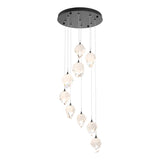 Hubbardton Forge 2023 Ink White Crystal (WP) Standard Chrysalis 9-Light Small Crystal Pendant