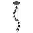 Hubbardton Forge 2023 Black Black Crystal (BP) Long Chrysalis 9-Light Large Crystal Pendant