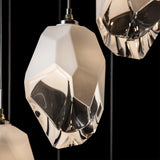 Hubbardton Forge 2023 Modern Brass White Crystal (WP) Long Chrysalis 9-Light Large Crystal Pendant