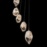 Hubbardton Forge 2023 Modern Brass White Crystal (WP) Long Chrysalis 9-Light Large Crystal Pendant