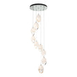 Hubbardton Forge 2023 Vintage Platinum White Crystal (WP) Standard Chrysalis 9-Light Large Crystal Pendant