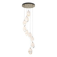 Hubbardton Forge 2023 Soft Gold White Crystal (WP) Standard Chrysalis 9-Light Large Crystal Pendant