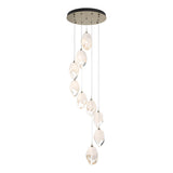 Hubbardton Forge 2023 Soft Gold White Crystal (WP) Standard Chrysalis 9-Light Large Crystal Pendant